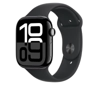 Apple Watch Series 10 GPS 42mm Simsiyah Alüminyum Kasa  Siyah Spor Kordon - S/M
