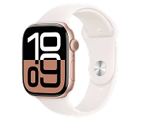Apple Watch Series 10 GPS 46mm Roze Altın Rengi Alüminyum Kasa  Bulut Pembesi Spor Kordon - M/L