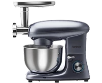 Karaca Multichef Kıyma Çekme /Sucuk-Sosis/İçli Köfte Aparatlı Hamur Yoğurma Makinesi Antrasit 1900W 5,5L