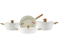 Karaca Swiss Crystal Almond Cream İndüksiyon Tabanlı 7 Parça Tencere Seti 