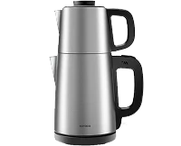 Karaca Tea Break 2 in 1 Su Isıtıcı Çelik Çay Makinesi Inox Siyah