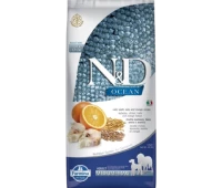 N&D Ocean Düşük Tahıllı Balıklı ve Portakallı Yetişkin Köpek Maması 12 kg
